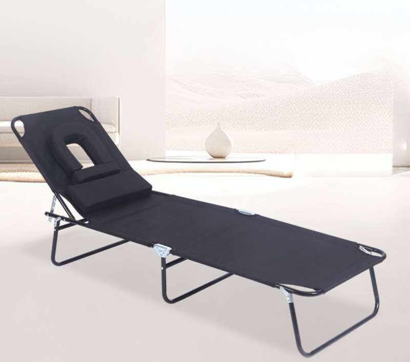 Triple Fold Massage Balcony Leisure Outdoor Courtyard Lounge Chair Villa Swimming Pool Folding Beach Bed_voghion.com