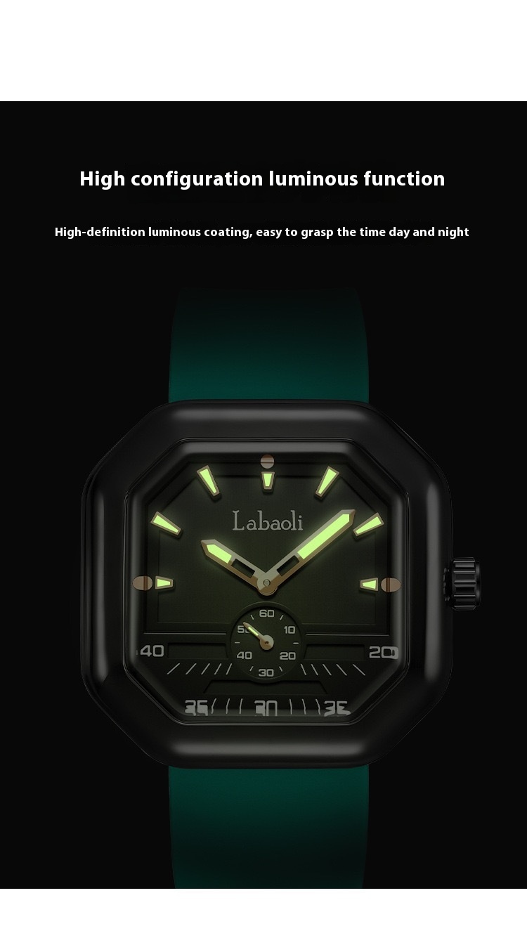 Labaoli/La Polaroid Watch Orologio da polso da donna casual grande Tiktok con secondo quadrante indipendente in silicone_voghion.com