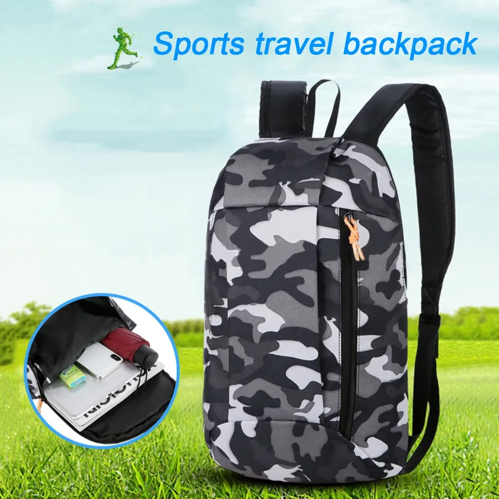 Outdoor Sports Lightweight Camouflage Backpack Travel Bag Zipper Adjustable Belt Camping Mountaineering Men Ladie_voghion.com