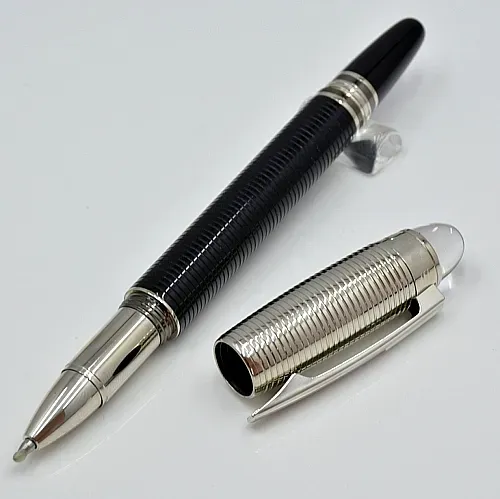 Luksus Monte sort harpiks og krystalstjerne top rollerball pen kuglepen kontor skole skrive fyldepenne med serienummer_voghion.com