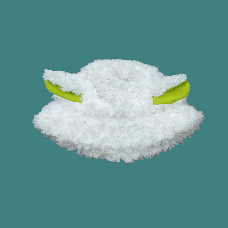 Cappello da pescatore con orecchie di pecora, dolce in autunno e inverno, caldo, viso semplice, cappello da pescatore carino per bambine_voghion.com