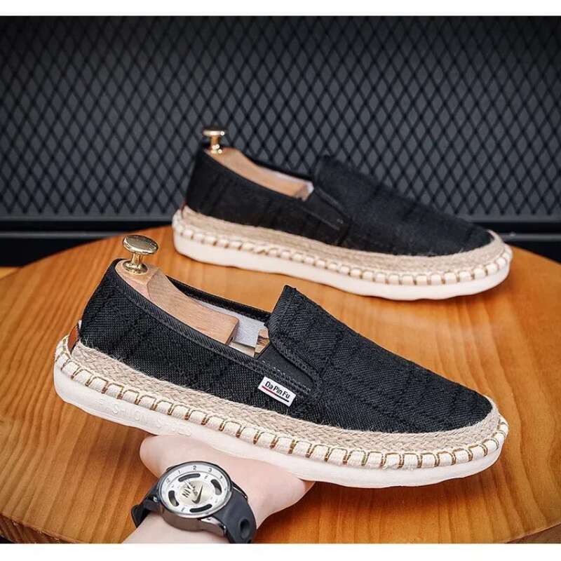 Klassische Herren Slipper Leichte Canvas Freizeitschuhe_voghion.com