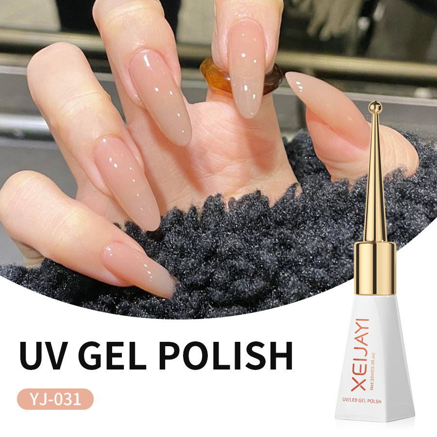 Nagelkleber Neuer beliebter einfarbiger Nagellack, Nude-Farbe, neue Phototherapie, lang anhaltender, waschfreier Nagellack, speziell für Nagelstudios_voghion.com