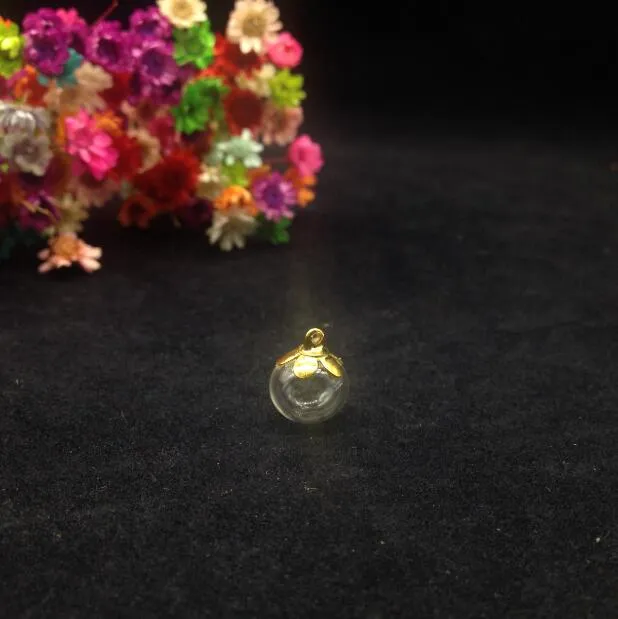 Lot de 5 colliers pendentifs en verre transparent de 10 mm avec globe à bulles et bouchon de 6 mm pour collier à faire soi-même, couvercle de dôme de bouteille_voghion.com