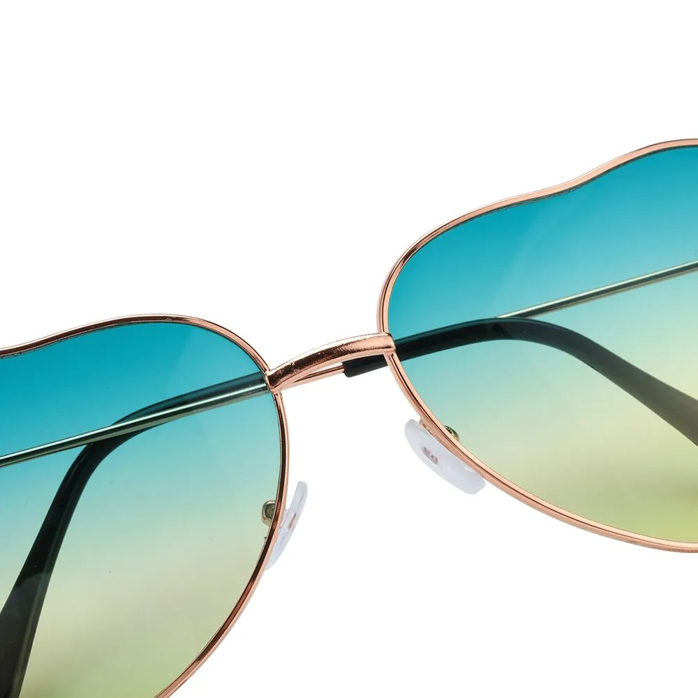 Hjärtformade solglasögon för herr gradient glas metallbåge retro_voghion.com