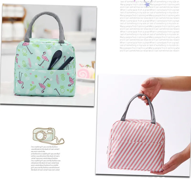 Thermal Dinner Canvas Handbag Picnic Cooler Travel Breakfast Box School Children Convenient Lunch Bag Tote Food_voghion.com