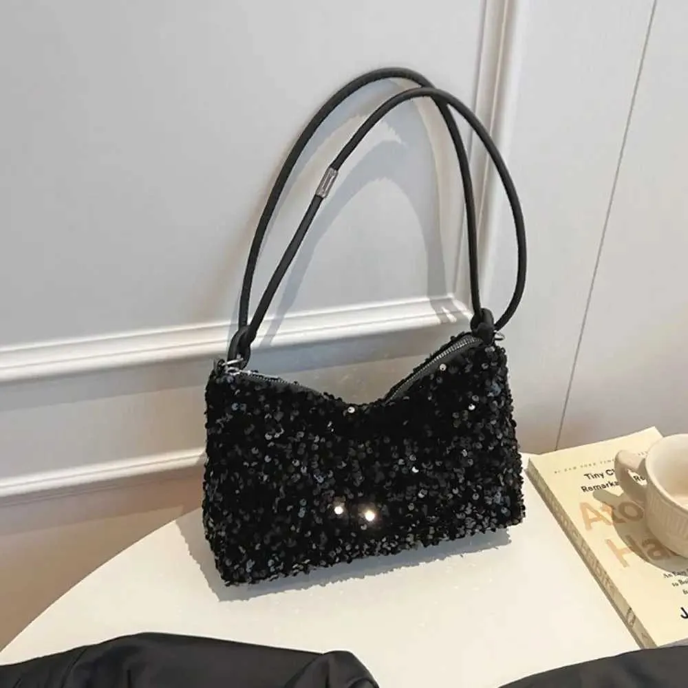 Einfarbig Crossbody Mode INS Pailletten Schulter Taschen Telefon Geldbörse Handtasche Abend Clutch Tasche Mädchen DIYC241103_voghion.com