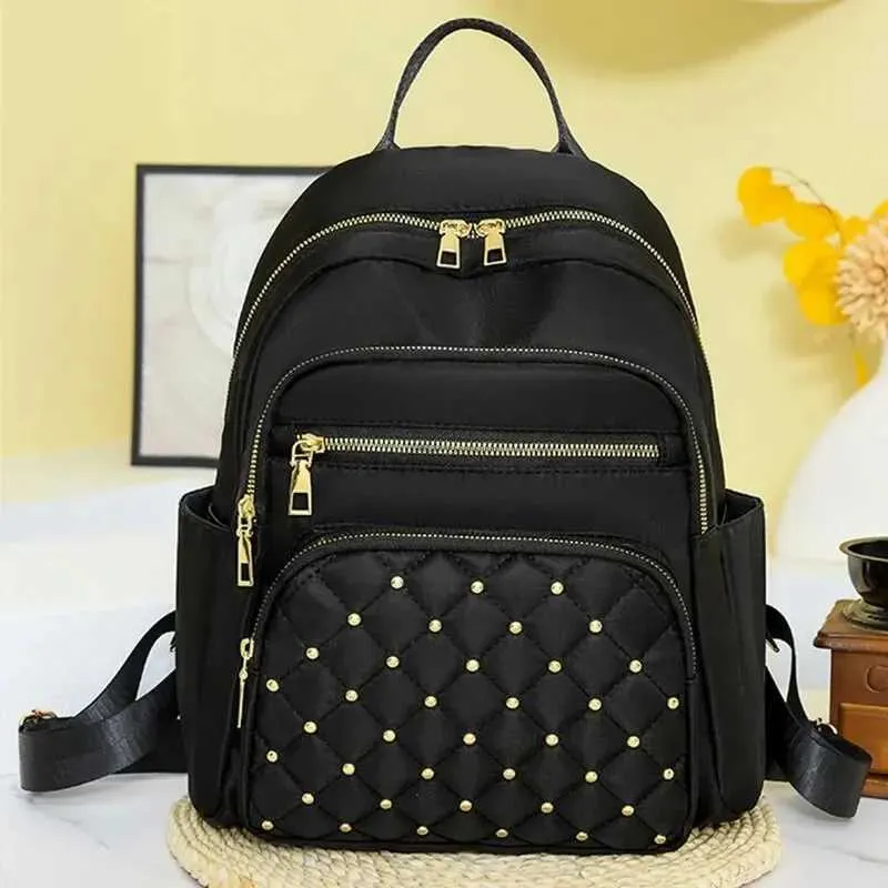 Modischer Damenrucksack aus hochwertigem Nylon, großer Reiserucksack, große Schultasche für Teenager-Mädchen_voghion.com