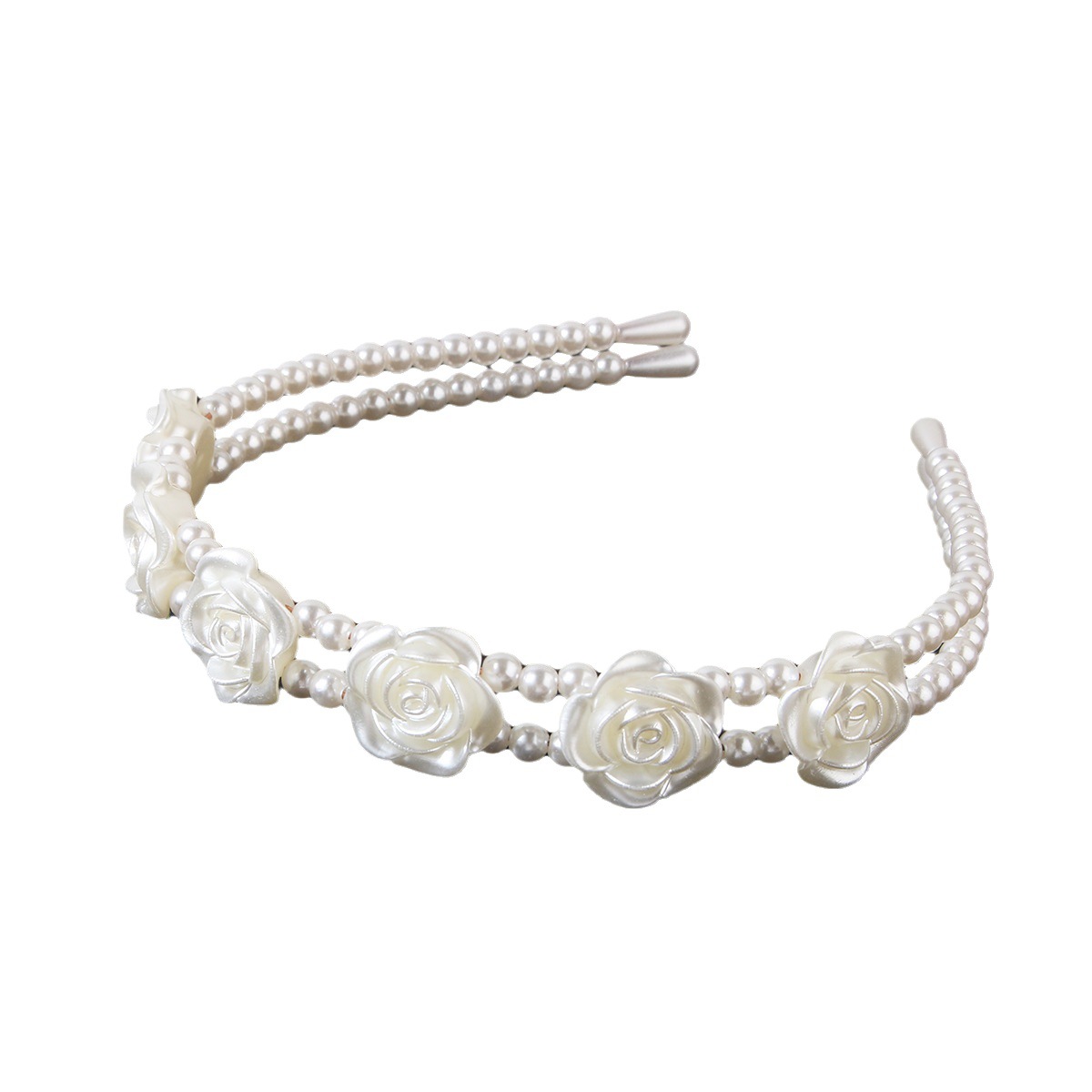 Japanese and Korean pearl headband summer headband female summer high-end hairpin sweet versatile headdress retro headband accessories_voghion.com