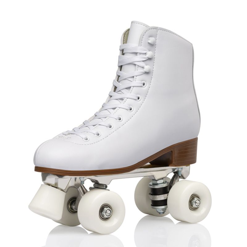 Zweireihige mit vier Rädern und PU-Metallhalterung, langlebige, atmungsaktive Schlittschuhe_voghion.com