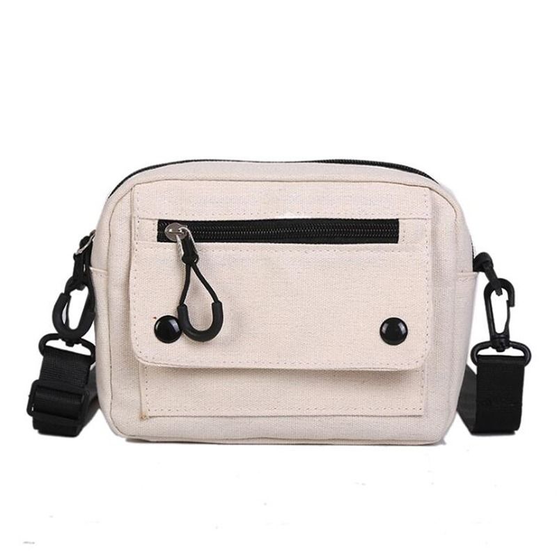 Frauen Canvas Handtaschen koreanische Mini Student Tasche Handy einfache kleine Umhängetasche Casual Damen_voghion.com