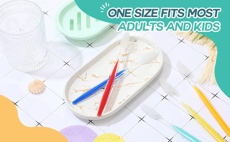 100 Individual Packaged Bulk Disposable Travel Soft Bristle Toothbrushes Single Pack Camping 241125_voghion.com