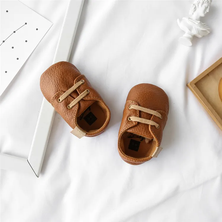 Infant Leather Boy Girl Shoes Multicolor Toddler Rubber Sole Anti-slip Cutefeet First Walkers Baby Newborn shoes 0-18_voghion.com