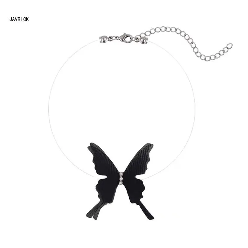 Collane con ciondolo Comodo Choker Pesce Linea Blocco Collare Collana Farfalla Ciondolo Catena Clavicola D0LC_voghion.com