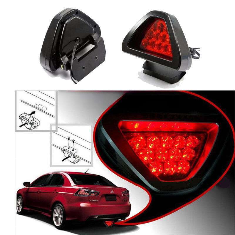 Feu arrière de navigation triangulaire universel à haute luminosité pour voiture, feu arrière modifié pour frein de croisière_voghion.com