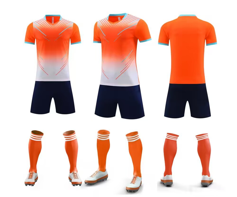 Bedrukte wedstrijdtraining de Speed Student Games, korte mouwen kindervoetbalshirt set voor heren_voghion.com
