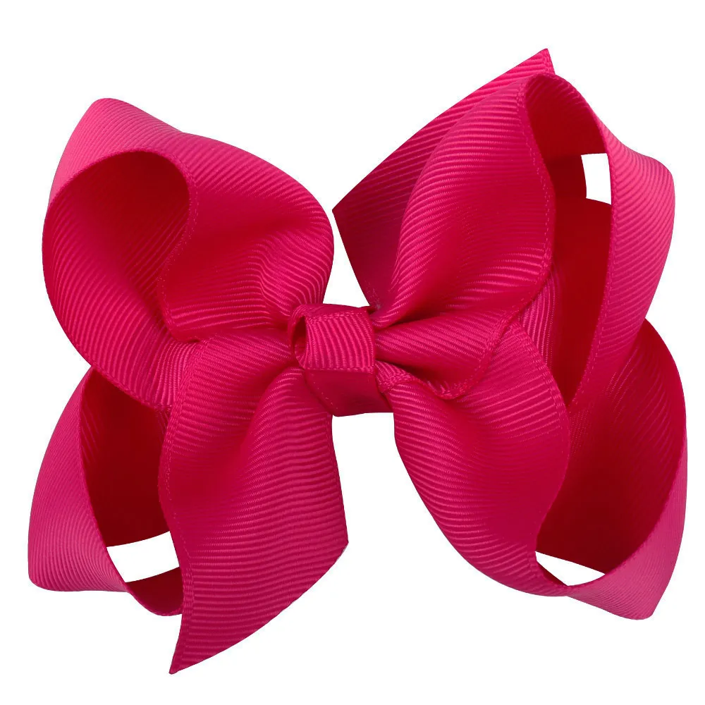 30 teile/los 4 Zoll Solide Bogen Mit Clip Mädchen Ripsband Hairbows Boutique Handgemachte Haarnadel Für Kinder Haar Zubehör_voghion.com