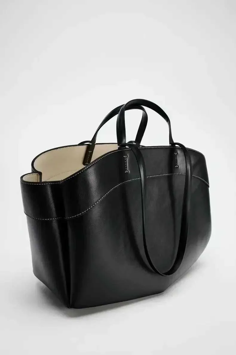 Sac à bandoulière rétro en cuir PU pour femme, pochette sous les bras, grande capacité, décontracté, portable, seau, Handba241218_voghion.com
