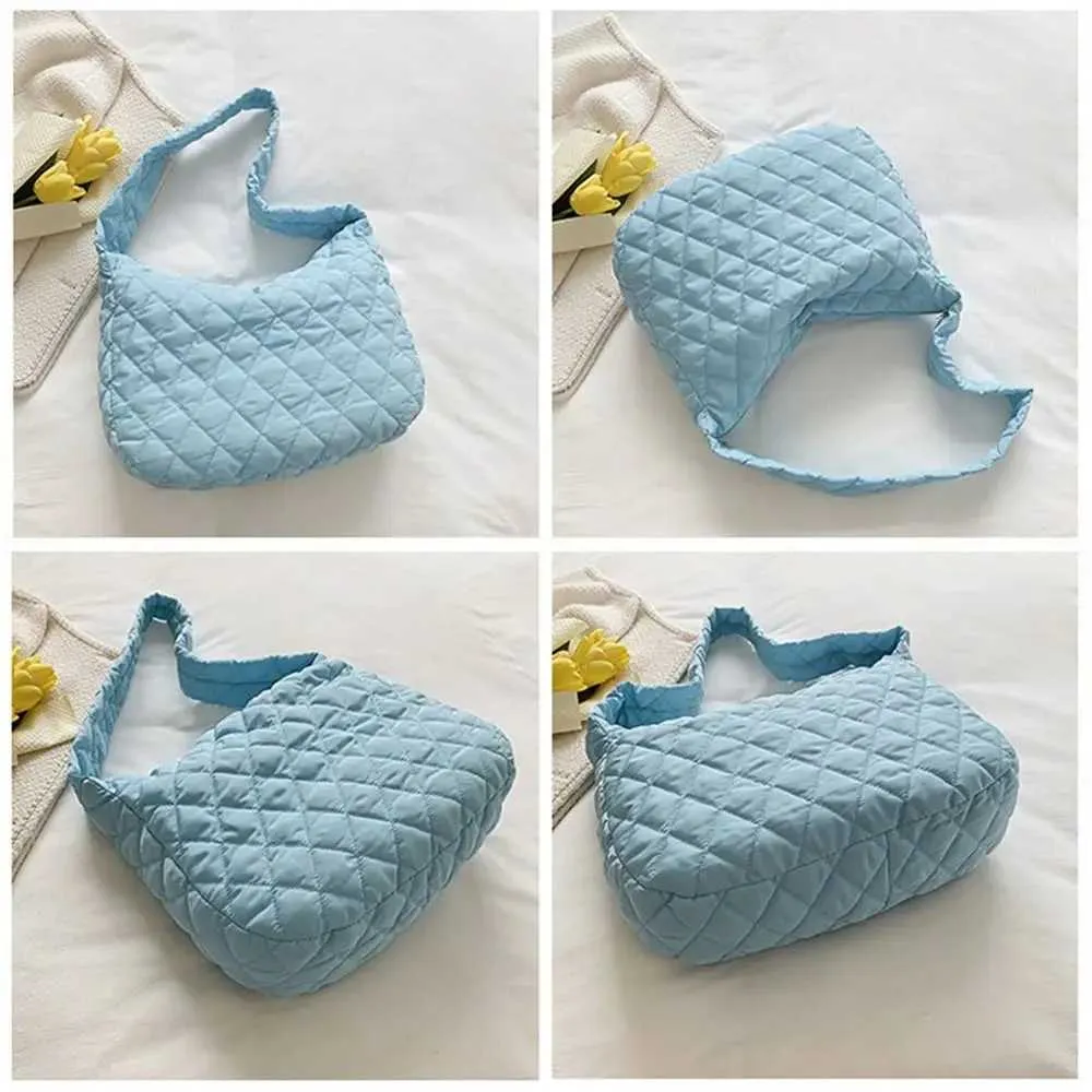 Warme große Kapazität Winter Wärme leichte Daunen Bettwäsche flache Schuhe Handtasche Y241026_voghion.com