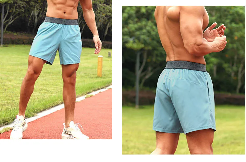 Men's Shorts Yoga Outfit Men Short Pants Running Sport Basketball Breathable Trainer Trousers Adult Sportswear Gym_voghion.com