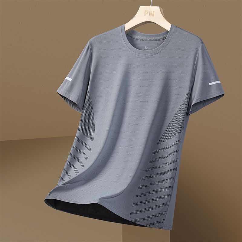 Short Sleeve T-Shirt Men's Summer Ice Silk Versatile Half Sleeve Men's Casual T-Shirt_voghion.com