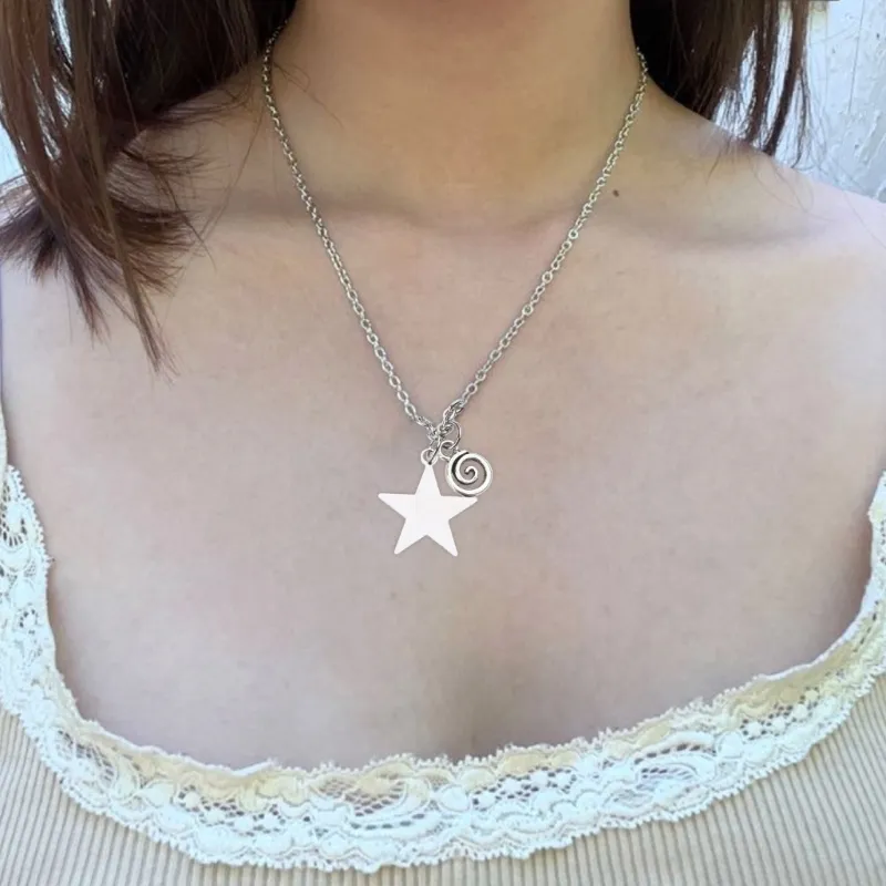 Collana con pendente stella spirale stile boemo gioielli_voghion.com