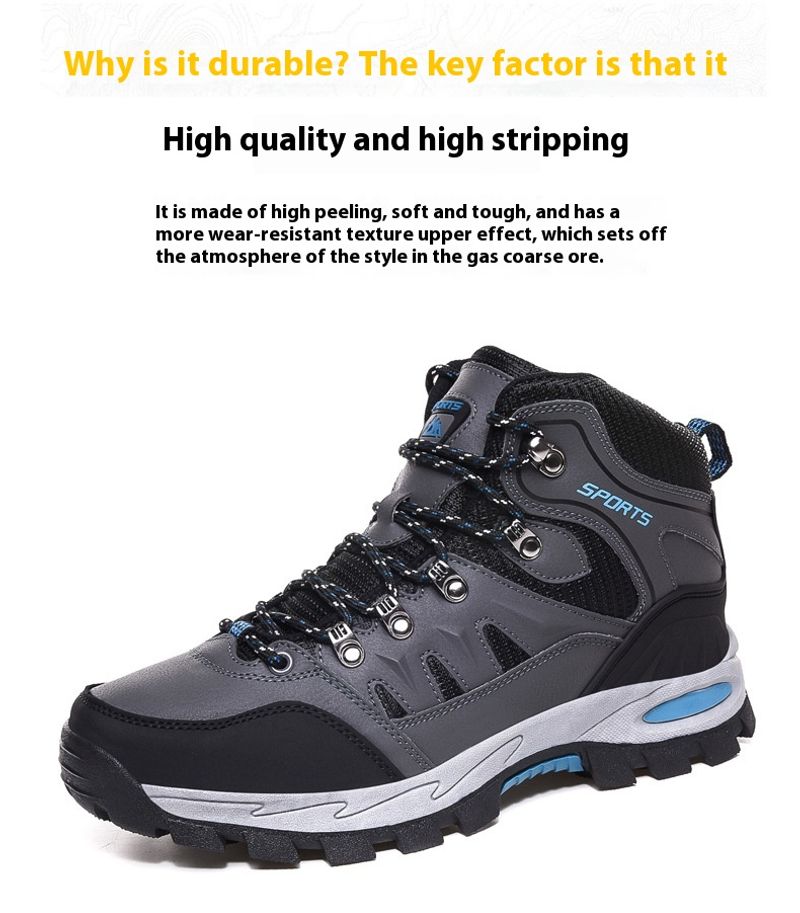 Sommer High-Top Outdoor Wanderbergsteigen Schuhe Mode lässig dicke Unterseite rutschfeste Einzelschuhe Männer_voghion.com
