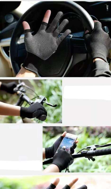 【】 Luvas de pesca resistentes ao desgaste, orvalho, 2 dedos, antiderrapantes e quentes, meio dedo, fino, inverno_voghion.com