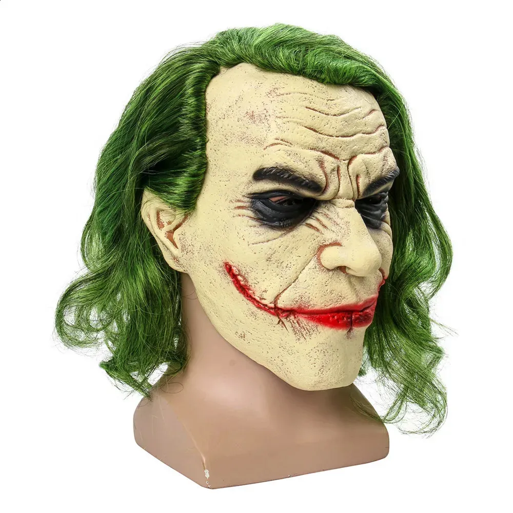 Μάσκα Cosplay The Dark Knight Joker Unisex για πάρτι Halloween Ενηλίκων Latex Κάλυμμα Κεφαλής, Σκηνικά Παράστασης 240829_voghion.com