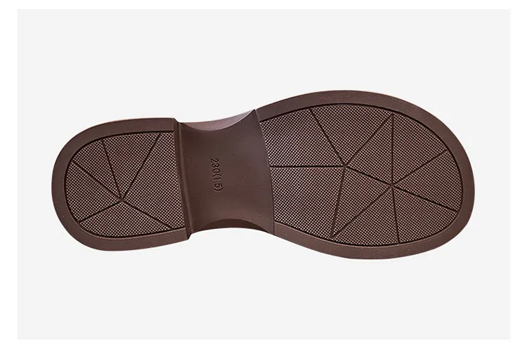 Genuine Leather Round Toe Motorcycle Plush Insulation and Thick Soled Short Boots with British Style Versatility_voghion.com