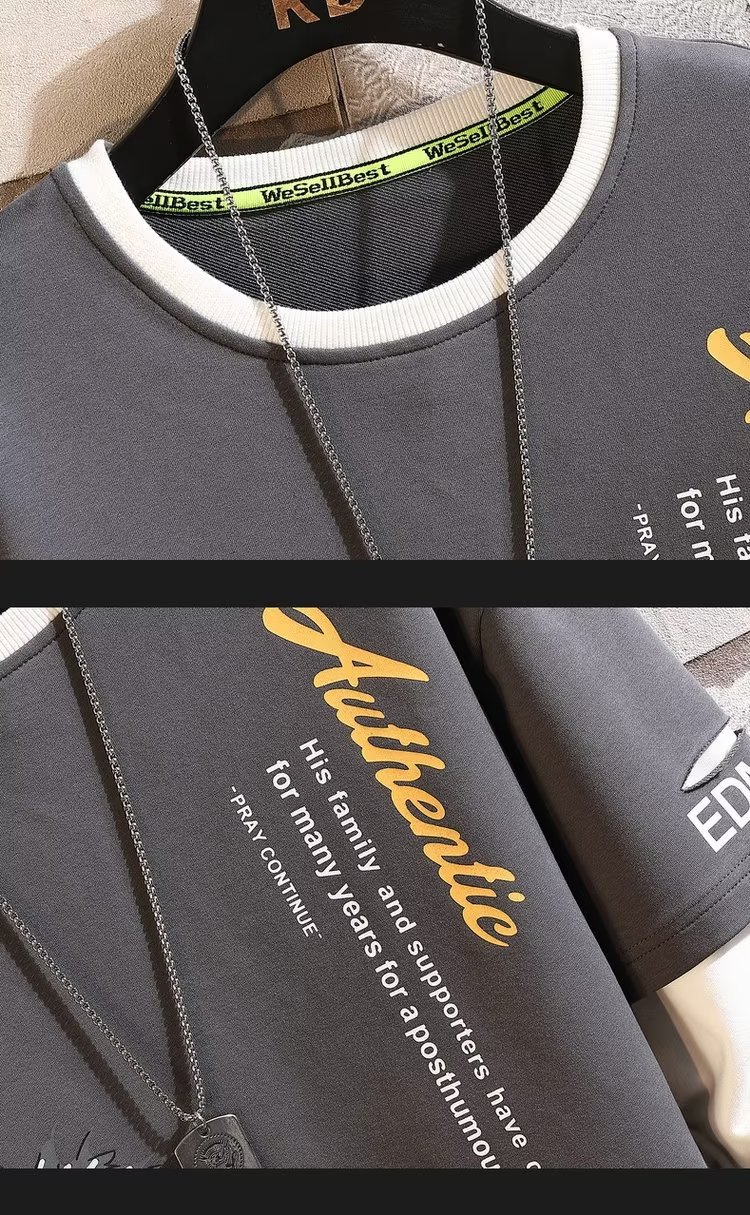 Pullover Herren Dünnes Langarm T-Shirt Trendy Jugend Student Frühling und Herbst Lockeres Rundhals-Unterhemd M-5XL_voghion.com