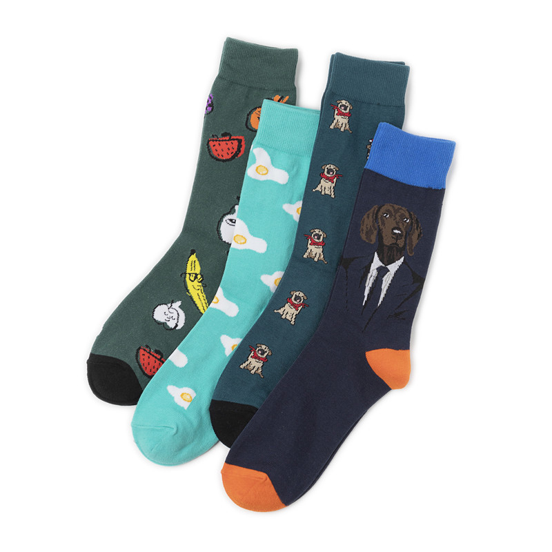 2025d Men's Trendy Personality Animal Women's Colorful Pattern Skateboard Socks_voghion.com