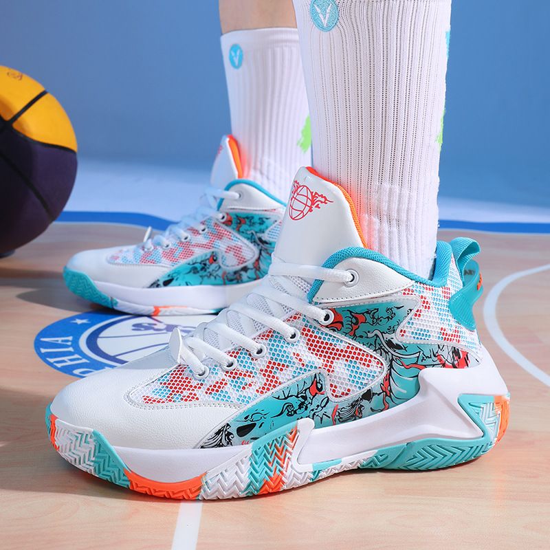 Leichte, atmungsaktive, bequeme Basketballschuhe für Sportstudenten mit Dämpfung und Rückprall_voghion.com