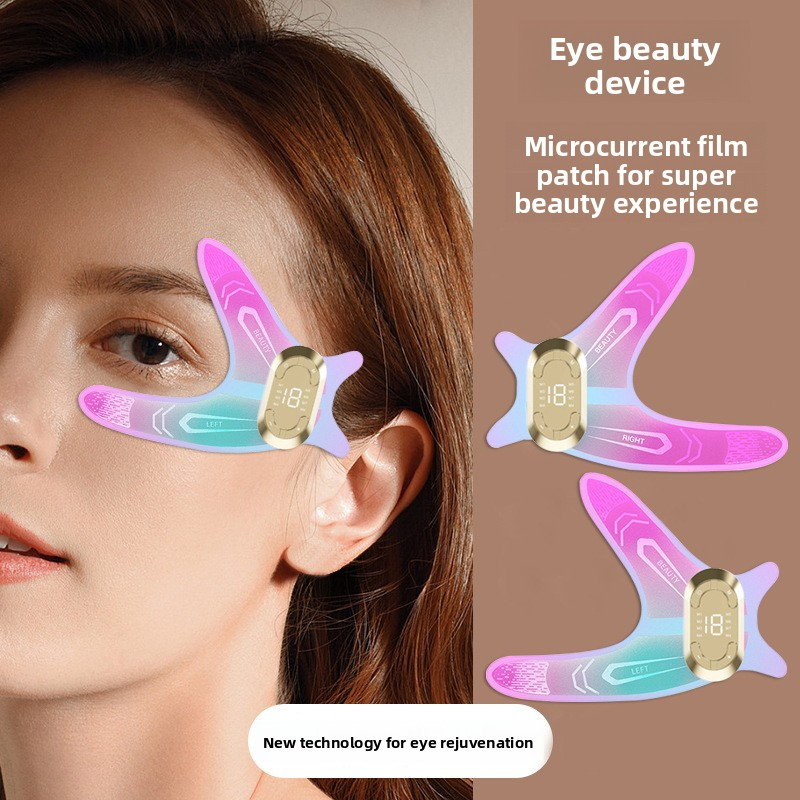 Appareil de beauté pour les yeux à microcourant - Atténue les ridules et les cernes pour un effet liftant et raffermissant (Masseur pour les yeux et le visage)_voghion.com