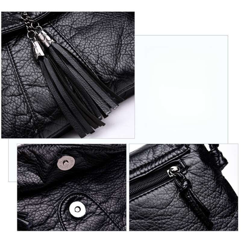 Washed Leather Small Single Shoulder 2024 Plaid Middle Aged Mum New Women's Bag_voghion.com