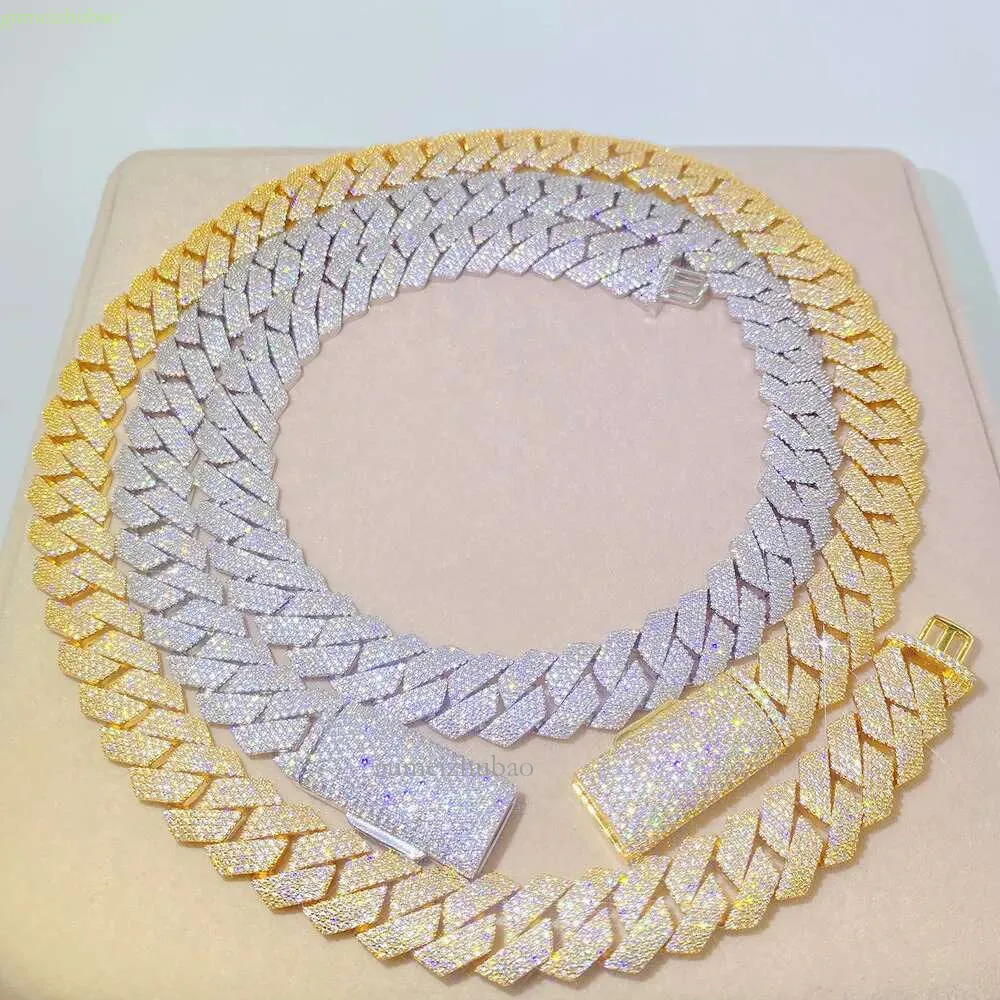 Collar de joyería de hip hop con moissanita de 15 mm de diámetro, con certificación GRA Ice Out, popular entre los raperos._voghion.com