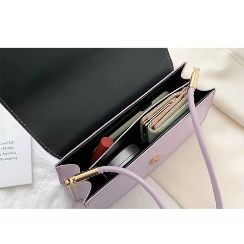 Designer Bag New simple shoulder PU leather armrest solid color womens handbag casual girl small square bag Y241115_voghion.com