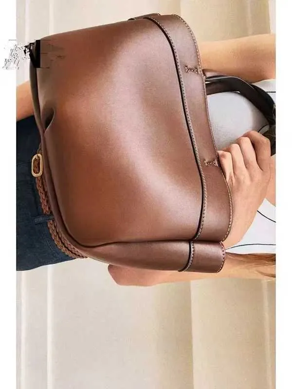 Sac à bandoulière rétro en cuir PU pour femme, pochette sous les bras, grande capacité, décontracté, portable, seau, Handba241218_voghion.com