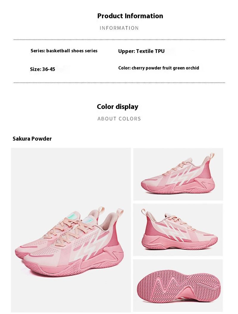 Hochwertige praktische stoßdämpfende Basketballschuhe, Männer Frauen, modische Outdoor-Anti-Rutsch und verschleißfest_voghion.com