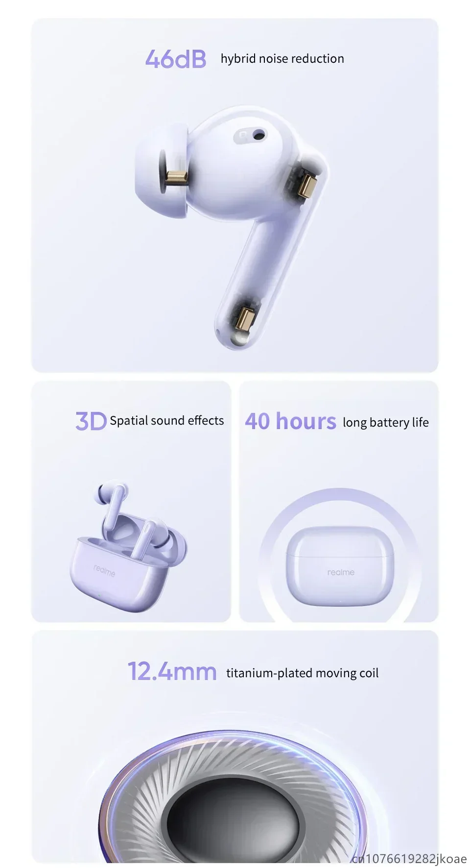 Realme Buds T310 Bluetooth Headphones With Active Noise Cancelling_voghion.com
