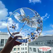 20 cm Bohemian Libelle Zonnevanger - Blauw/wit porseleinen acryl met bloemenmotief. Perfecte decoratie voor thuis/op kantoor/in de tuin. Geweldig cadeau voor een housewarming._voghion.com