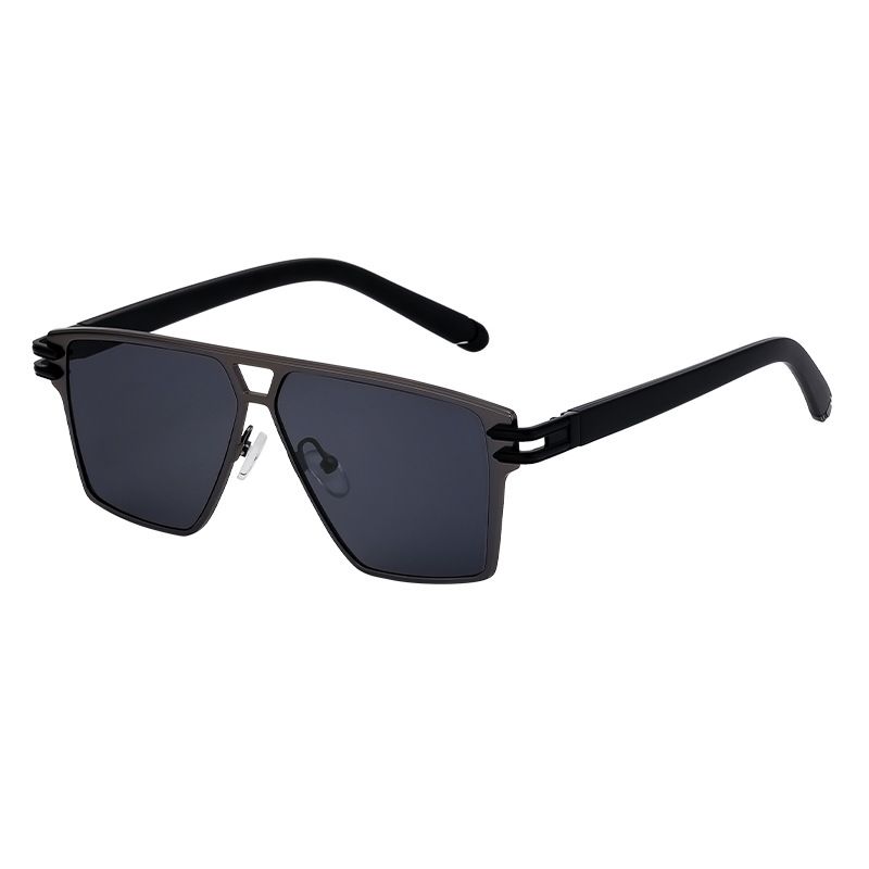 Stylish Square-framed Vintage High-grade Sunglasses For Men_voghion.com