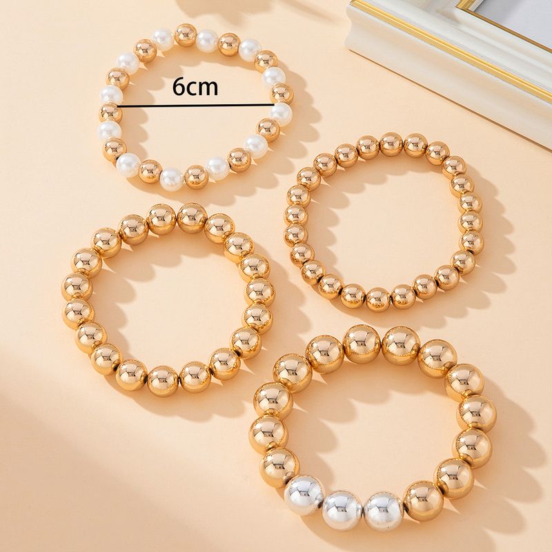 Elegant Simple Style Color Block CCB Arylic Beaded Bracelets Wholesale_voghion.com