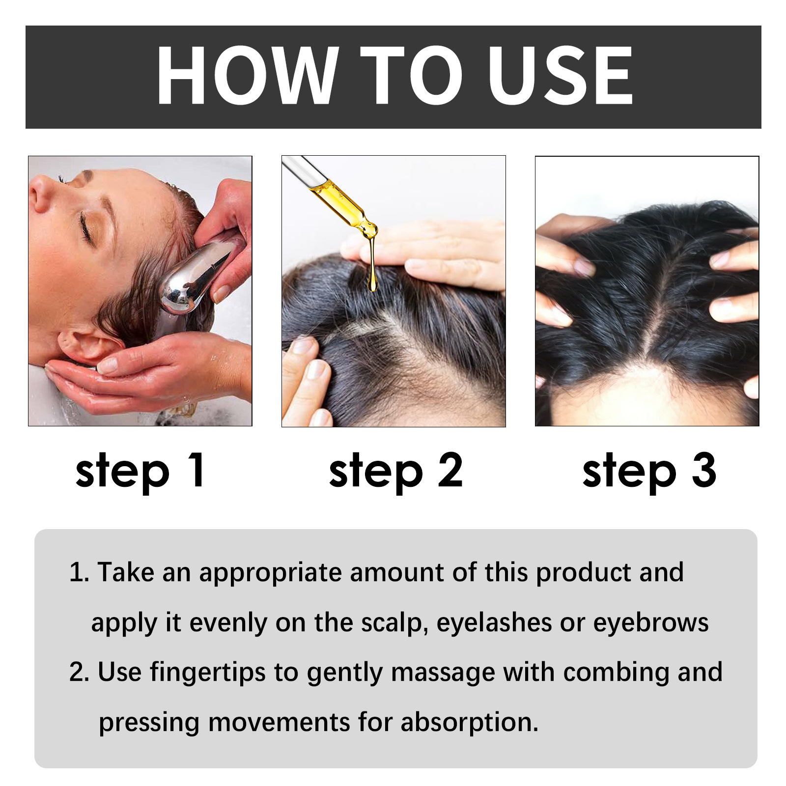 EELHOE castor essential oil  moisturizing pairing dry rough stngthening firming hair, pventing loss and hair_voghion.com