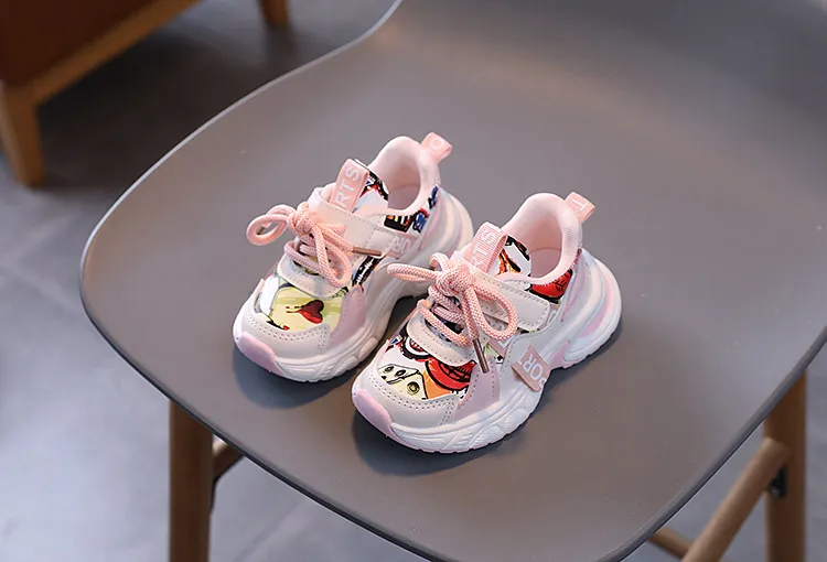 Pantofi sport pentru copii la modă, pentru băieți și fete, confortabili, cu imprimeu grafic amuzant, antiderapanți, școală, casual, mers pe jos_voghion.com