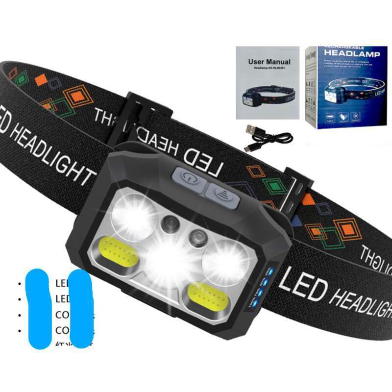 LED Strong Light, Long-range Sensing Searchlights, Outdoor Running Headlights, Night Fishing Lights, Mountain Climbing_voghion.com