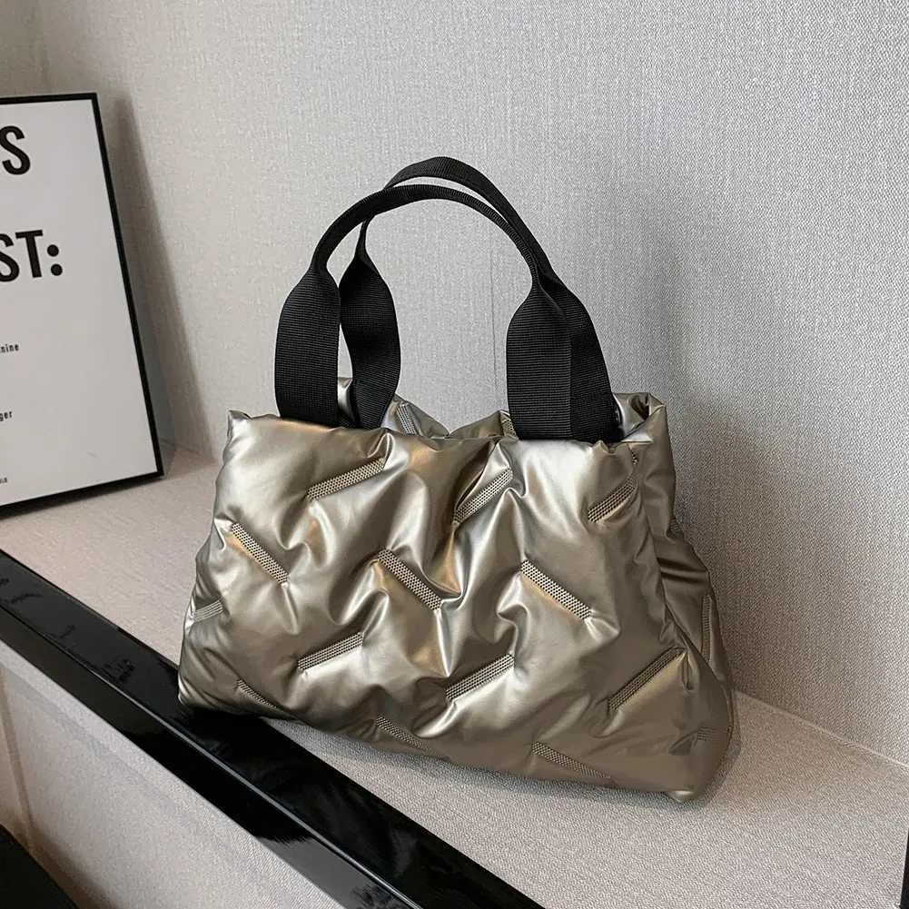 Moda Donna Hobo Trapuntato Spazio Imbottito Borsa A Tracolla Borsa Invernale Donna Cuscino Grande Capacità Tote Crossbody Ba241105_voghion.com