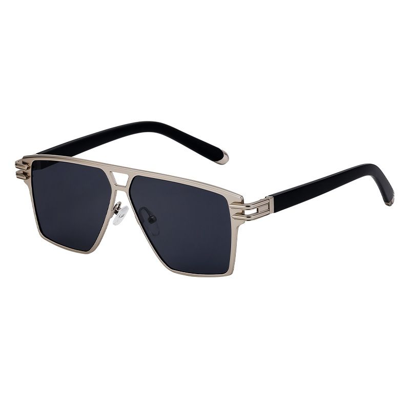 Stylish Square-framed Vintage High-grade Sunglasses For Men_voghion.com