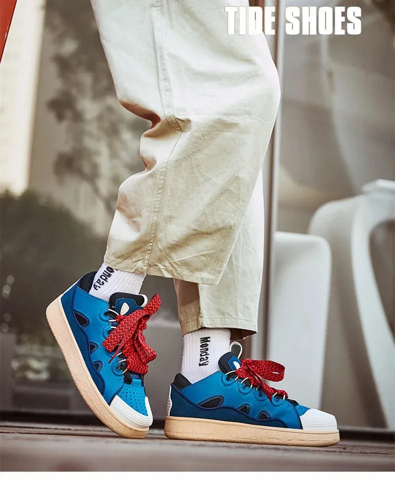 Chaussures de skateboard à imprimé léopard pour hommes, baskets vulcanisées à plateforme, chaussures pour hommes 250310_voghion.com