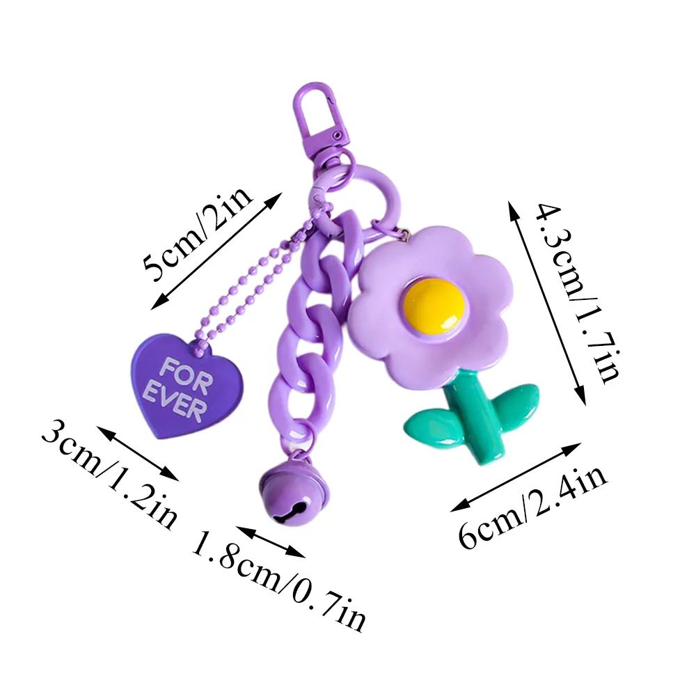 Portachiavi con ciondolo a forma di fiore in resina INS, grazioso ciondolo a forma di fiori, per zaino da ragazza, custodia protettiva per cuffie_voghion.com